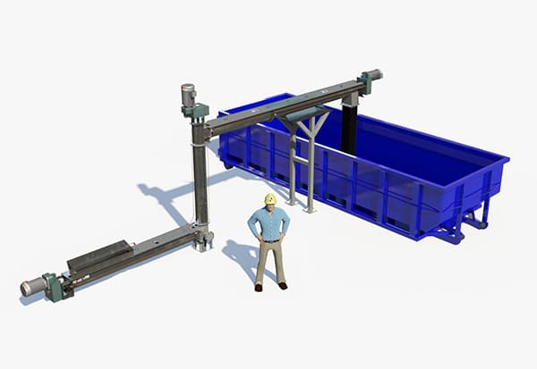 KWS Environmental Loadout System No. 3 – Z-Arrangement for Screw Conveyors Inlet