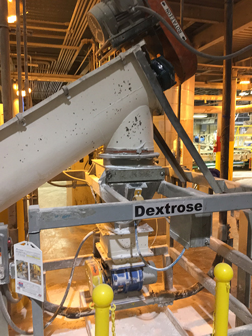 Metering Dextrose from Super-Sacks for Georgia Pacific Building Products in Fletcher, OK - KWS