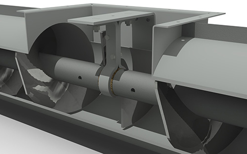 Special Cantilevered Screw Conveyor for Columbia Pacific Bio-Refinery in Clatskanie, OR - KWS