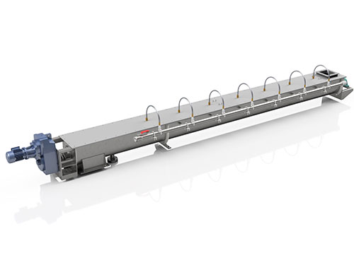 Special Screw Conveyor with Ethanol Spray System for Conveying Hemp - KWS Manufacturing