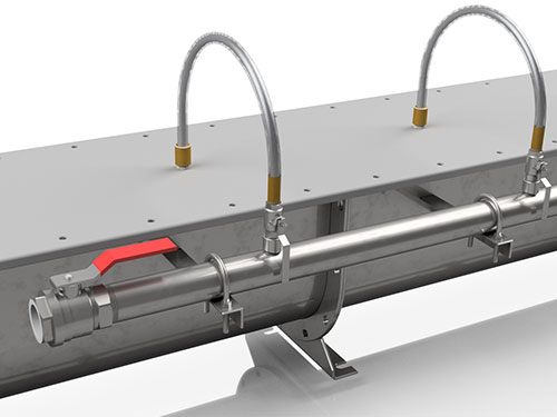 Special Screw Conveyor with Ethanol Spray System for Conveying Hemp - KWS Manufacturing