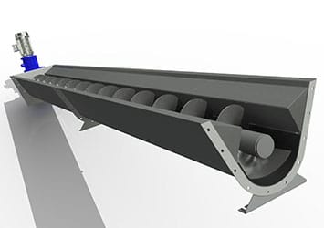 Incline Screw Conveyor for Conveying Beef By-Products at American Foods Group in Yankton, SD - KWS