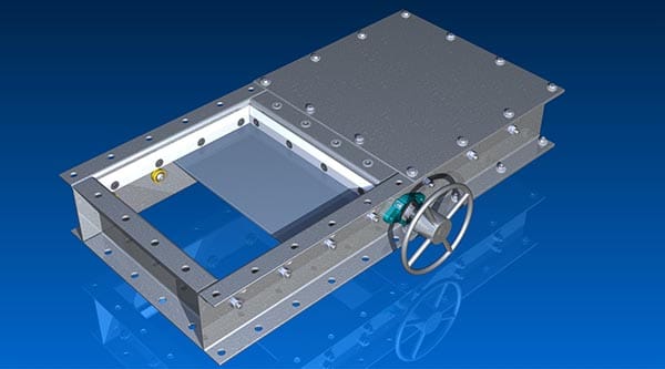 Manually Actuated Rack and Pinion Slide Gate - KWS