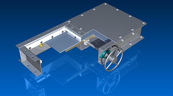 Manually Actuated Rack and Pinion Slide Gate - KWS