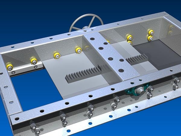 Manually Actuated Rack and Pinion Slide Gate - KWS