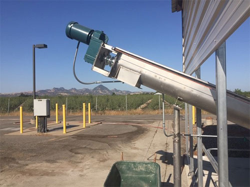 Shaftless Loadout Conveyor to Convey Dewatered Biosolids 
for City of Live Oak, CA - KWS Manufacturing