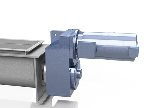 Mass Flow Screw Feeder and Dual Actuated Slide Gate for Soda Ash - KWS Manufacturing