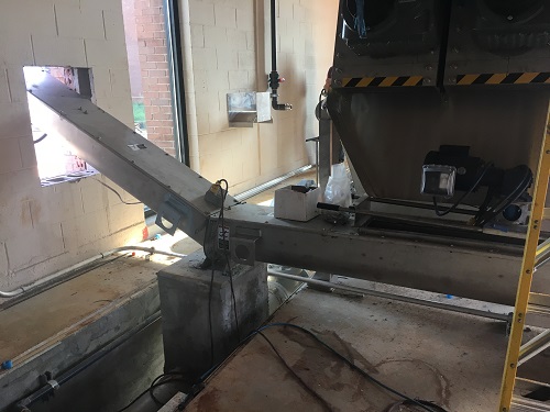 Identical Shaftless Screw Conveyor Loadout Systems for Dewatered Biosolids at Dry Creek WWTP in Decatur, Alabama - KWS Manufacturing