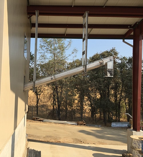 Shaftless Screw Conveyor for Miners Ranch Water Treatment Plant in Oroville, CA - KWS