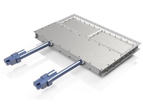 Mass Flow Screw Feeder and Dual Actuated Slide Gate for Soda Ash - KWS Manufacturing