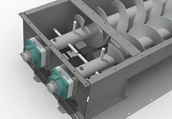 Twin Screw Feeder for Metering Wood Shavings at American Wood Fibers in Marshall, TX - KWS