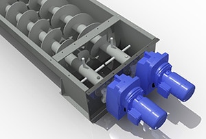 Twin Screw Feeder for Metering Wood Shavings at American Wood Fibers in Marshall, TX