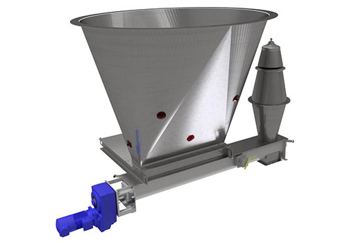 Mass Flow Silo Transition and Screw Feeder for Metering Calcium Carbonate at Inteplast Group in Lolita, TX - KWS Manufacturing