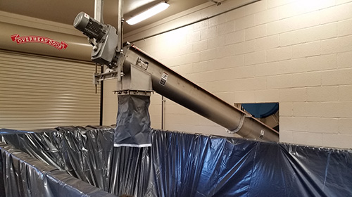 Shaftless Screw Conveyor for Biosolids Load Out at the St. Clair WWTP in St. Clair, PA - KWS