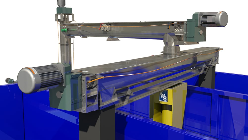 KWS Environmental Loadout System No. 5 - Pivoting Distribution Screw Conveyor Arrangement