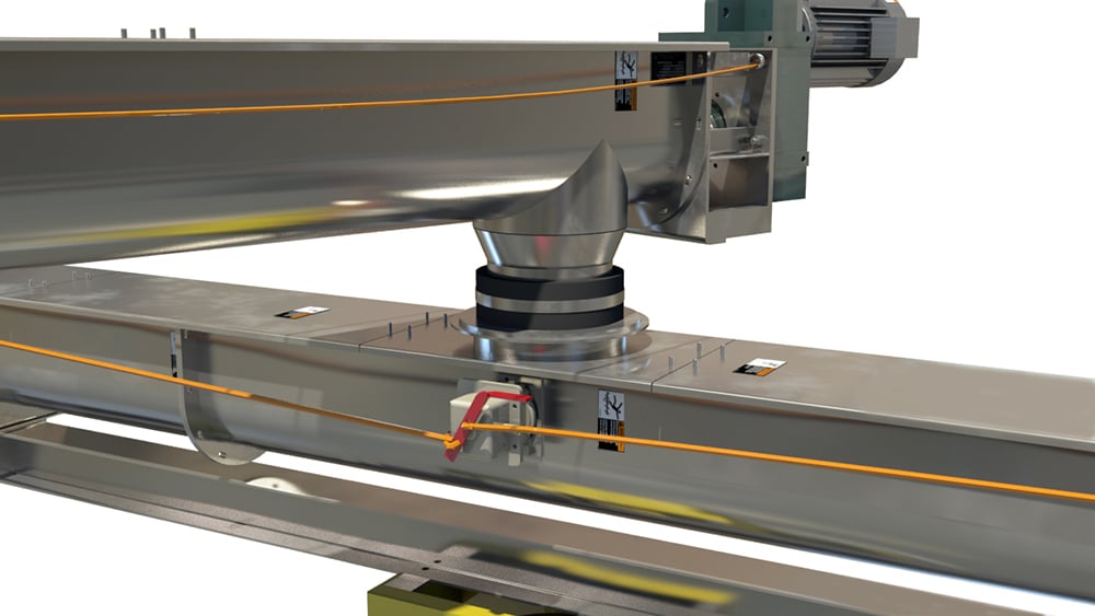 KWS Environmental Loadout System No. 5 - Pivoting Distribution Screw Conveyor Arrangement