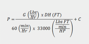 Bucket Elevator Power Formula Equation