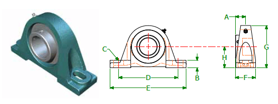 End Bearings - Ball Bearing Pillow Block