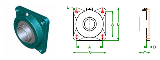 End Bearings - Ball Bearing Flange Unit