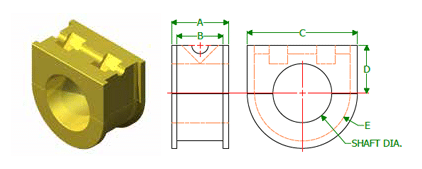 Style 216 Hanger Bearing Diagram