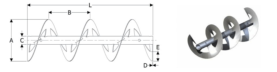 Screw Conveyor Ribbon Screw