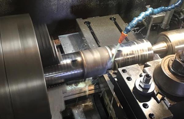 Coupling Shaft with Stellite Sleeve (During Machining) - KWS