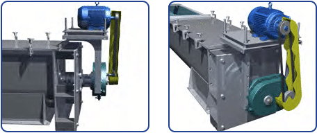 Screw Conveyor Drive Unit with Shaft-Mounted Reducer and V-Belt Drive