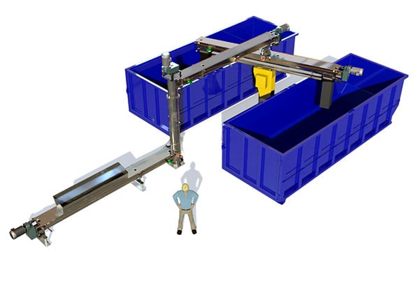 KWS Environmental Loadout System No. 5 - Pivoting Distribution Screw Conveyor Arrangement