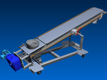 Swiveling Screw Feeder to Meter Fungicide for Crop Sciences Company