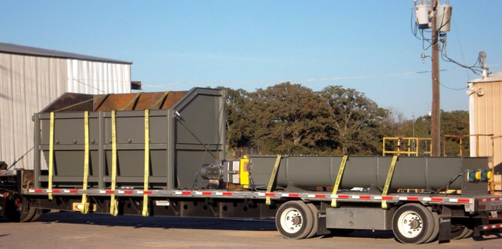 The 500-cubic foot hoppers were engineered to promote even loading and flow.