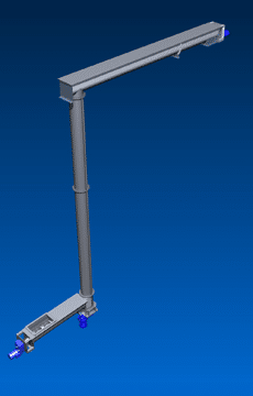 Food Waste Shaftless Vertical Conveying System