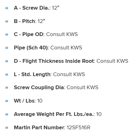 12SF516R specifications