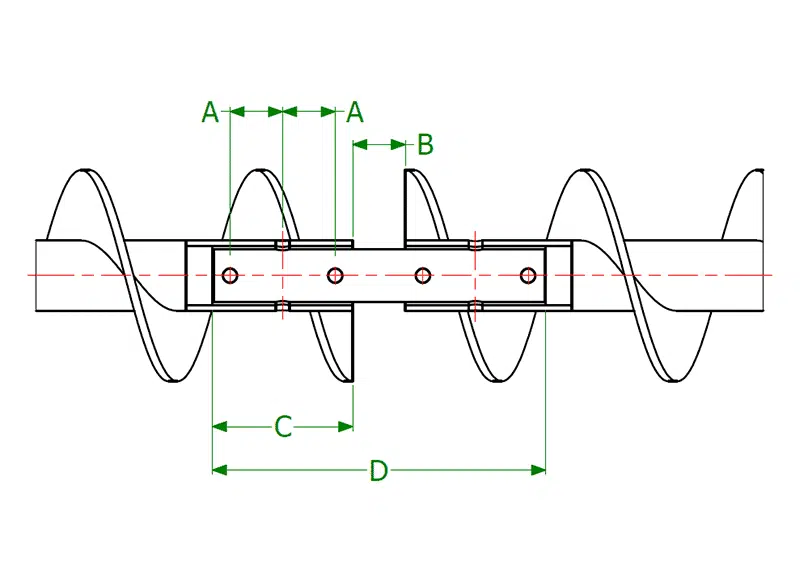 Dimensional Drawing for 3-Bolt Coupling Shafts