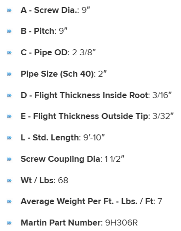 9H306R specifications