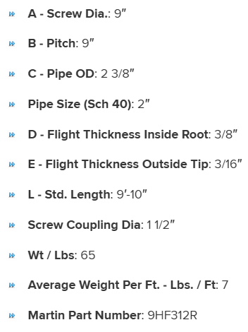 9HF312R specifications