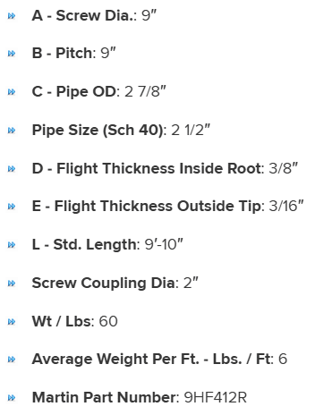 9HF412R specifications
