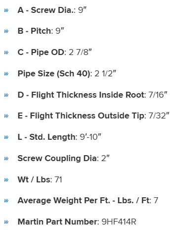 9HF414R specifications
