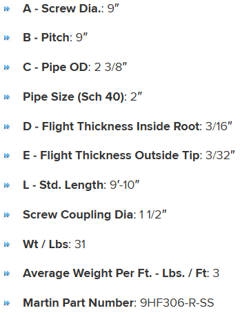 9HSF306R specifications