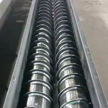 Hoppers with Live Bottom Mass Flow Screw Feeders for Storing and Metering Crystalline Silica Powder