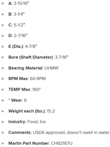 HGB2163716UHMW specifications
