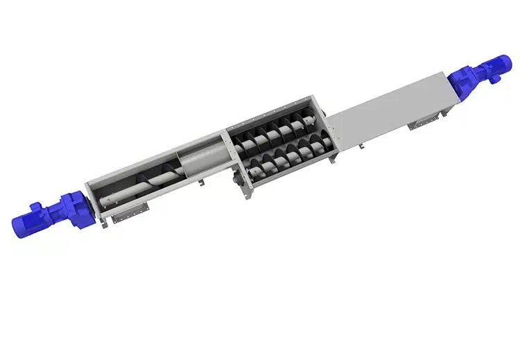 Bidirectional Screw Feeder is Constructed for Severe-Duty Service with AR400 Flights and Trough Liners