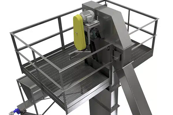 Platforms Provide Safe Access to All Sides of Bucket Elevator Head Section