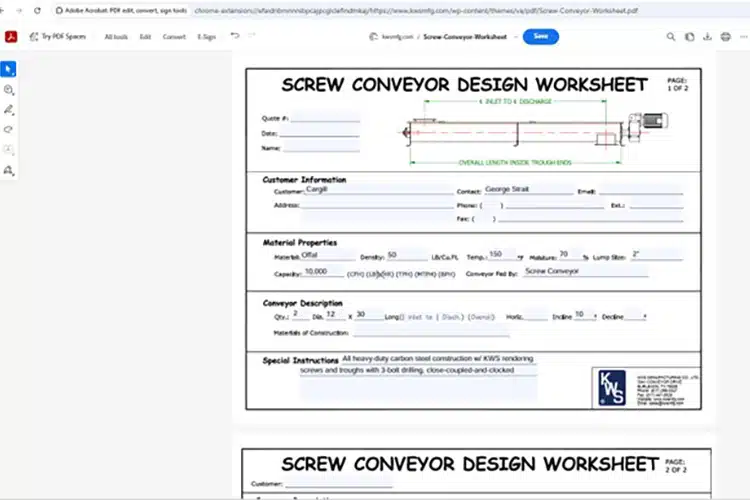KWS Worksheets Can Be Filled in Electronically and Emailed