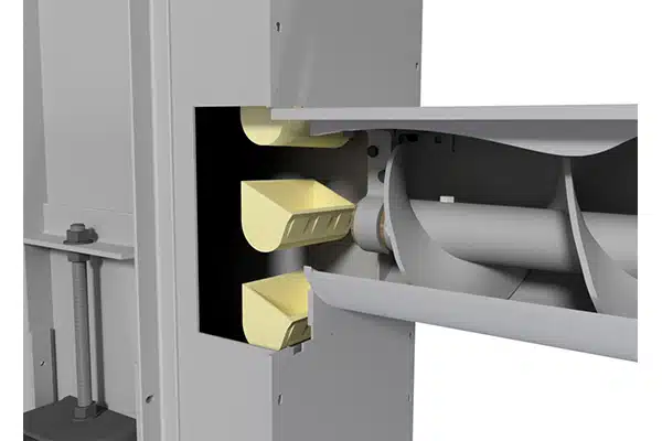 Screw Conveyor Diameter is Matched to Bucket Width for Maximum Loading