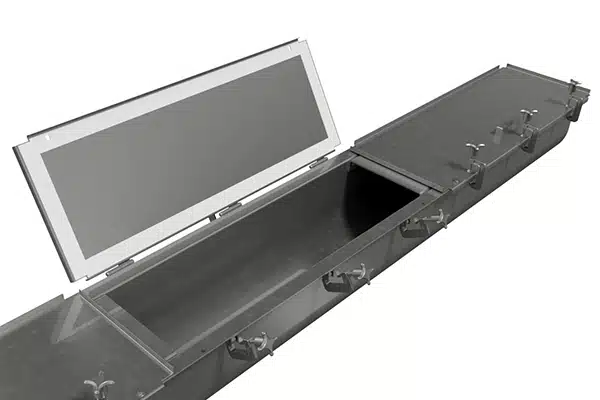 Hinged Covers Allow Easy Access for Cleaning and Maintenance