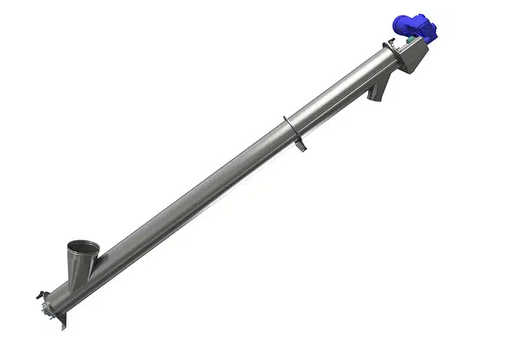 New KWS Screw Conveyor Transfers Bulk Materials from a Bulk Bag Unloader to Downstream Process Equipment