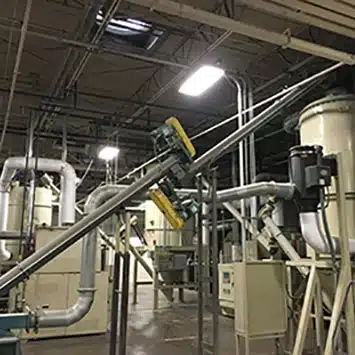 Inclined Screw Conveyor System for Signode Plastic Recycling Plant in Florence, KY