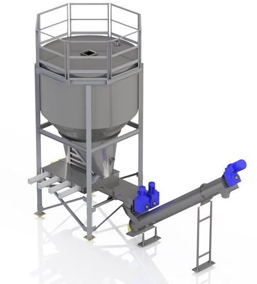 650-Cubic Foot Hopper Utilizes Mass Flow Technology for Accurate Load Out