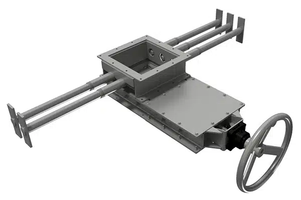 Pins are Manually Driven Through Bulk Material Stream