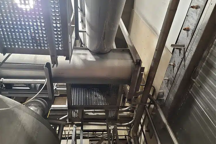 Limited Space Requires Two Screw Conveyors to be Coped